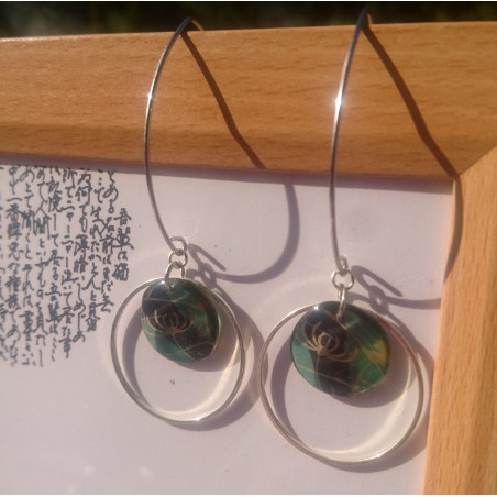 boucles d'oreilles urushi japonaise