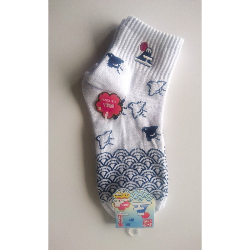 Chaussette blanche design japonais