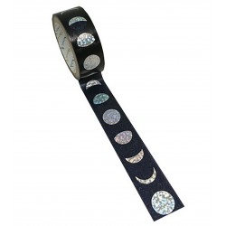 Masking tape japonais lune dans le noir.