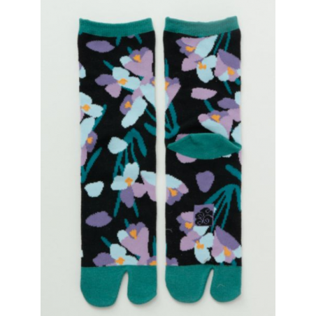 Japanese tabi cyclamen socks black