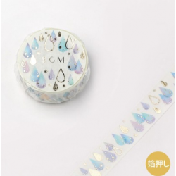 Washi tape colorful rain drops