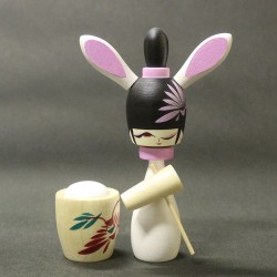 Kokeshi Rabbit making mochis by Noboru Wagamatsu Noboru singer