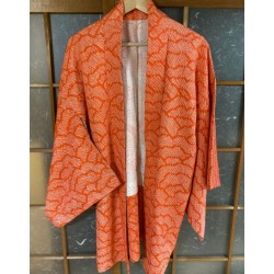 Haori shibori orange saumon