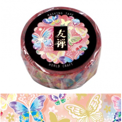 Washi tape Yuzen papillons World Craft