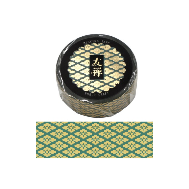 Washi tape Yuzen vert World Craft