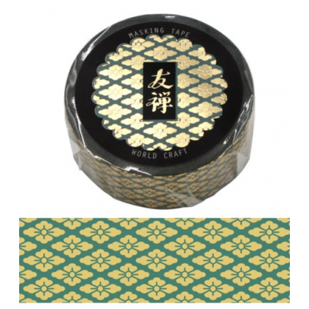 Washi tape Yuzen vert World Craft