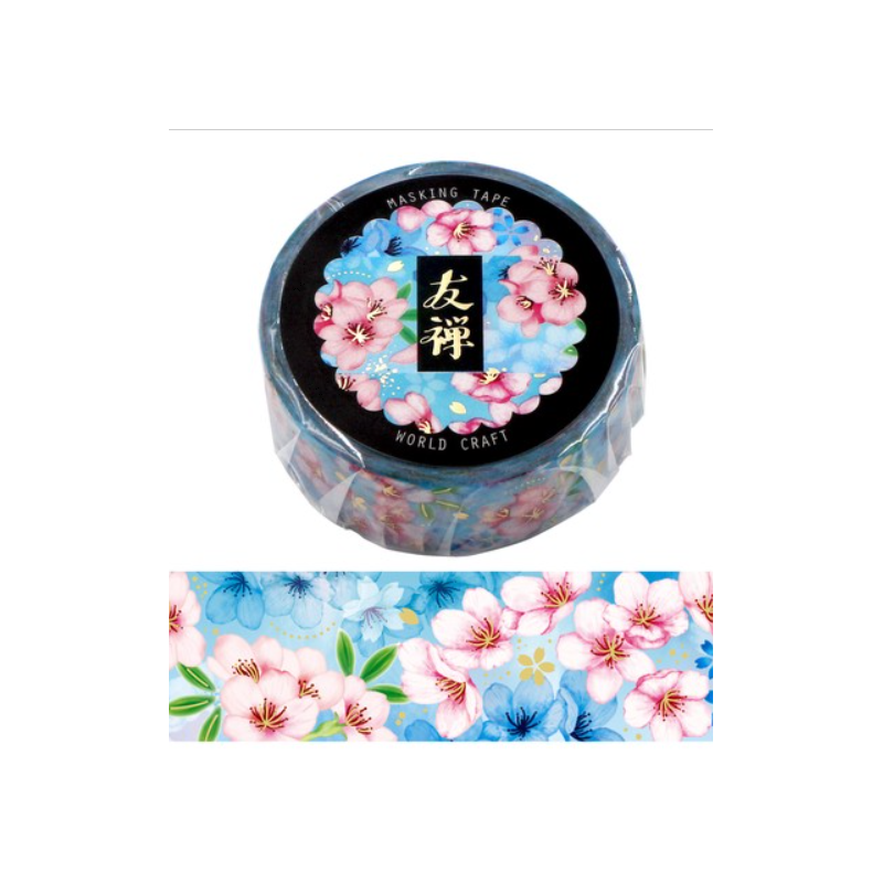 Washi tape Yuzen bleu World Craft