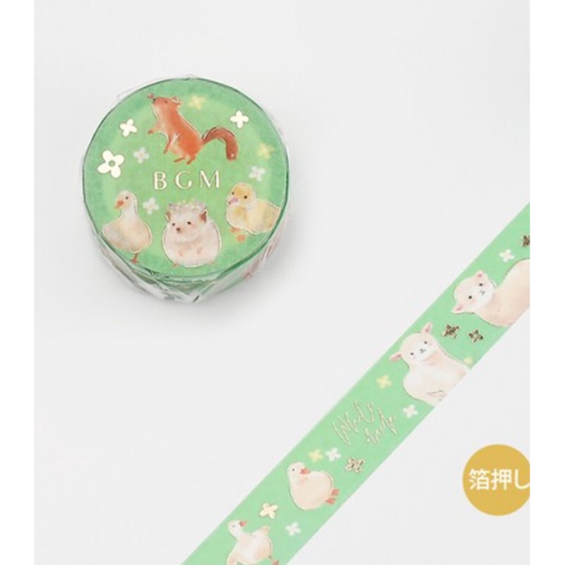 Washi tape Zoo Animaux de la forêt BGM papeterie japonaise