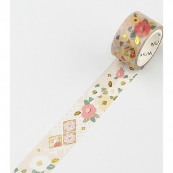 Japanese style Golden Camelia Washi Tape BGM japanese stationery