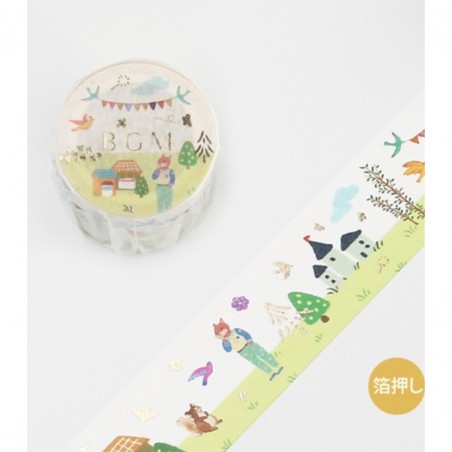 Washi tape Tale: Concert in the forest BGM japanese stationery