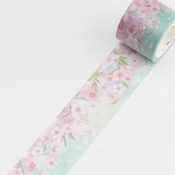 Washi tape Sakura rain japanese stationery BGM