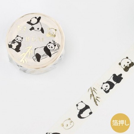 Washi tape Panda bear japanese stationery BGM