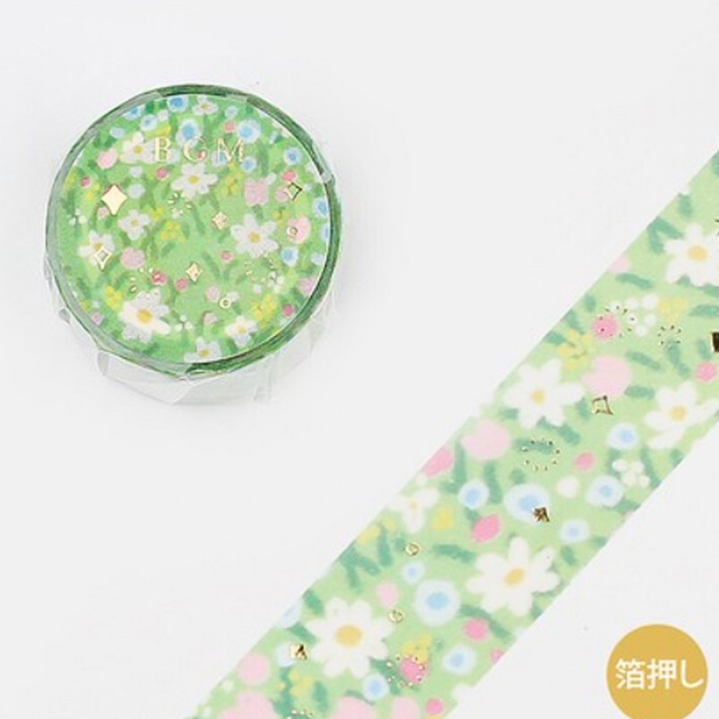 Washi tape fleurs de pelouse papeterie Japon BGM