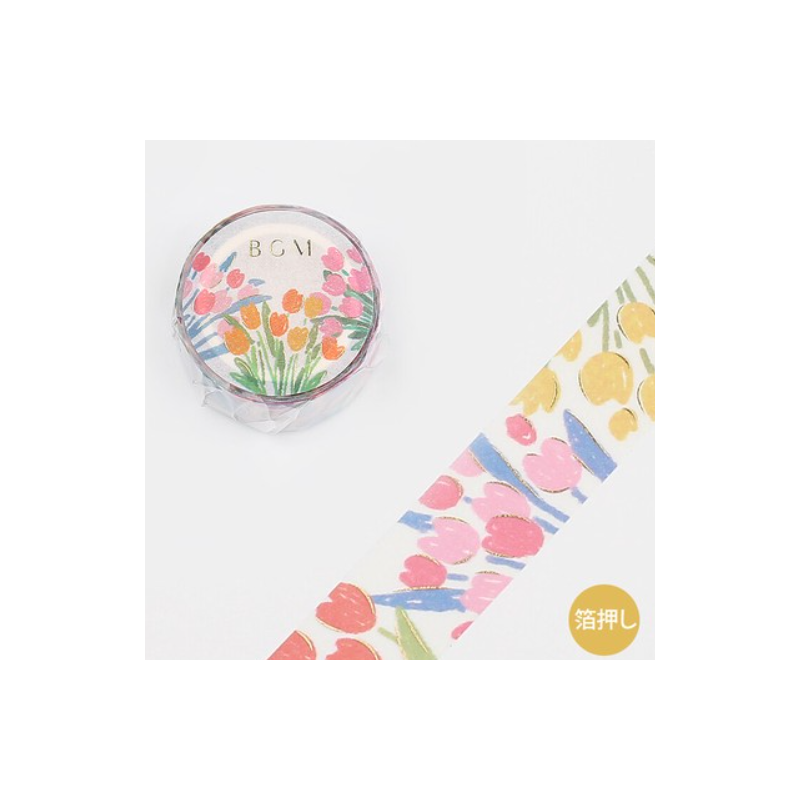 Washi tape spring flowers japanese stationery BGM