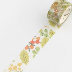 Washi tape green leaves papeterie Japon BGM