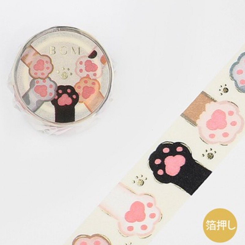 Washi tape Pattes de chats Japon BGM 2021