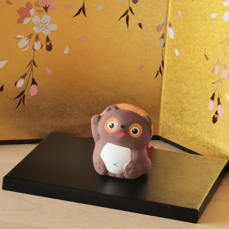 Tanuki de Katotouki fabriqué au Japon à Seto à la main. Artisanat Japon