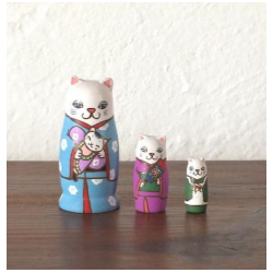 poupée manekineko en bois artisanale de Kimura and co