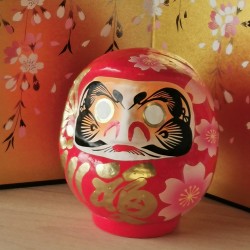 Miyabi Daruma Sakura rouge Imai Daruma Naya artisanat japonais de Gunma