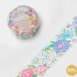 Washi tape Summer flowers japanese stationery 2021 summer limited