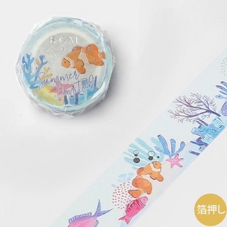 Washi tape Ocean bottom japanese stationery 2021 summer limited