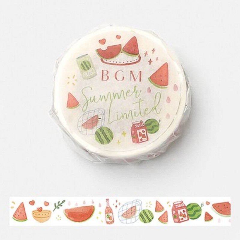 Washi tape Watermelon japanese stationery BGM 2021