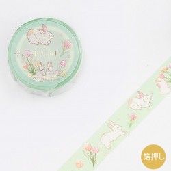 Washi tape Garden Rabbit japanese stationery 2021 BGM