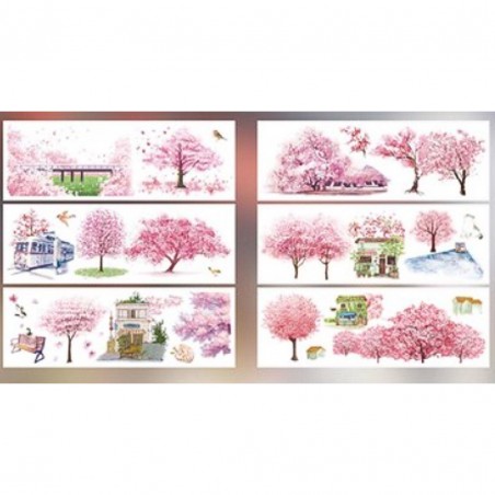 Stickers Scenery series Spring japanese stationery