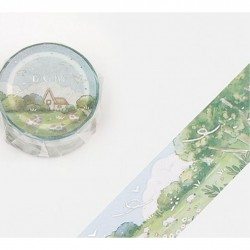 Washi tape Ranch bleu ciel collection Little world BGM