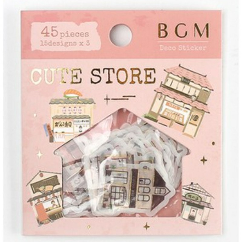 Stickers Cute vintage store BGM