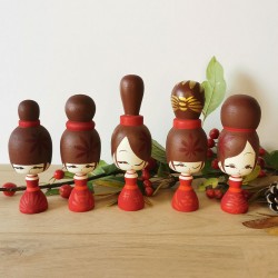 Autumn red little Kokeshi...