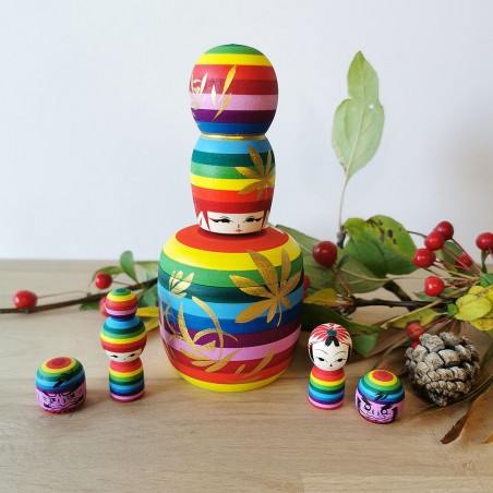 Kokeshi ejiko rainbow case by  Wagatsuma Noboru