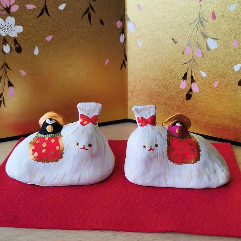 Hinadoll dog Artdaifuku hinamatsuri artisanat japonais