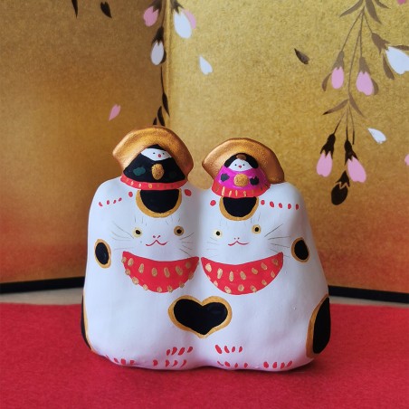 Hinadoll manekineko Artdaifuku artisanat japonais en hariko